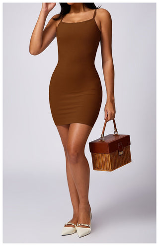 Rayon Micro Ribbed Dress