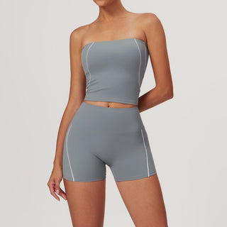 Celeste Panel Tube Top & Shorts Set