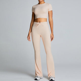 Gloria Ribbed Flared Trousers