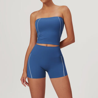 Celeste Panel Tube Top & Shorts Set