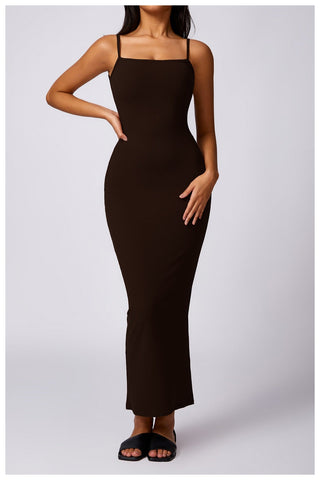 Rayon Micro Ribbed Maxi Dress