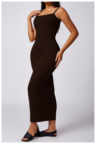 Rayon Micro Ribbed Maxi Dress