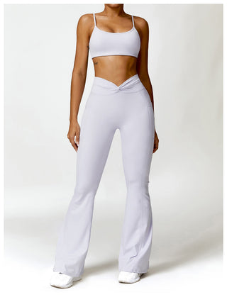 Waist Twist Flared Trousers