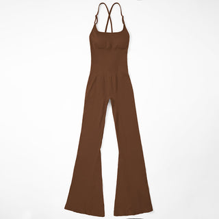 Mel Back Cross Flared Jumpsuit