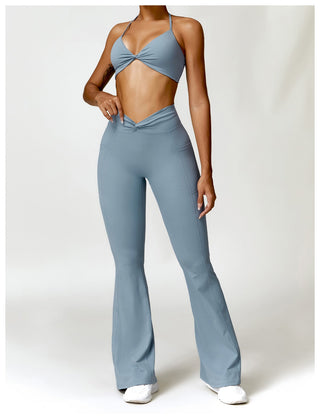 Waist Twist Flared Trousers