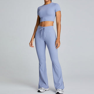 Gloria Ribbed Flared Trousers