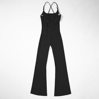 Mel Back Cross Flared Jumpsuit