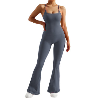 Mel Back Cross Flared Jumpsuit