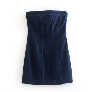 Bailey Blue Denim Strapless Tube Dress