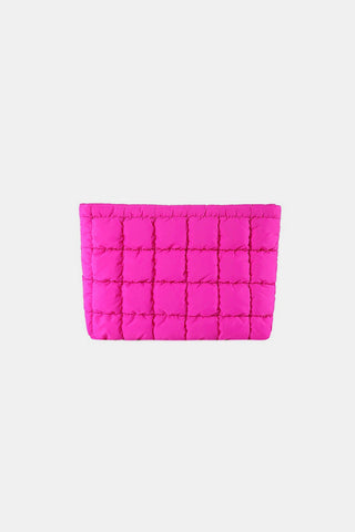 Quilted Puffy Pouch Clutch Bag