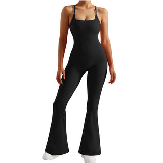 Mel Back Cross Flared Jumpsuit