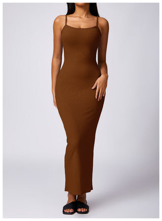 Rayon Micro Ribbed Maxi Dress