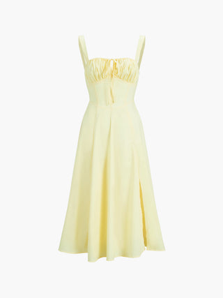 Daisy Tie Front Midi Sundress