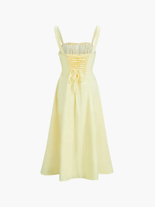 Daisy Tie Front Midi Sundress