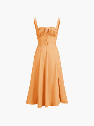 Daisy Tie Front Midi Sundress