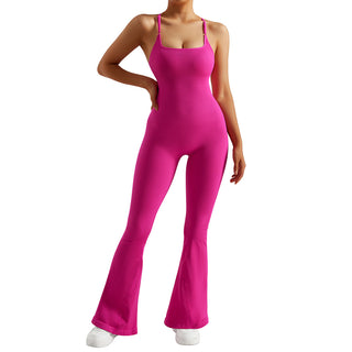 Mel Back Cross Flared Jumpsuit