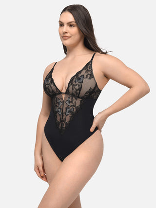 Essential Sculpting Lace Shapewear Thong Bodysuit