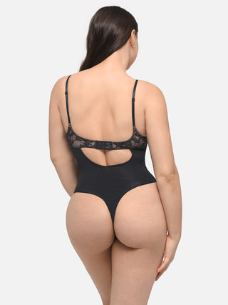 Essential Sculpting Lace Shapewear Thong Bodysuit