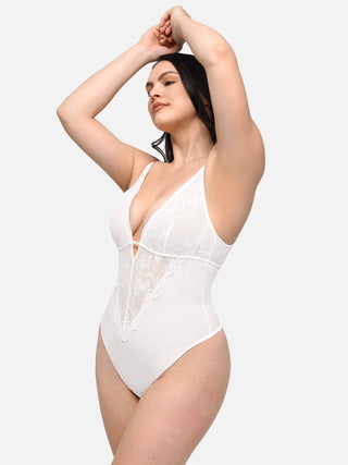 Essential Sculpting Lace Shapewear Thong Bodysuit