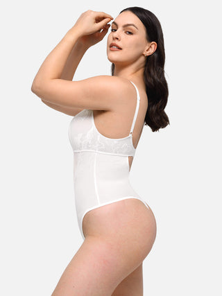 Essential Sculpting Lace Shapewear Thong Bodysuit