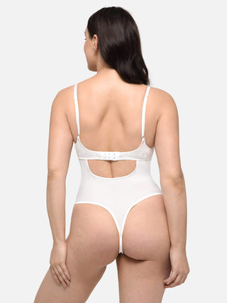 Essential Sculpting Lace Shapewear Thong Bodysuit