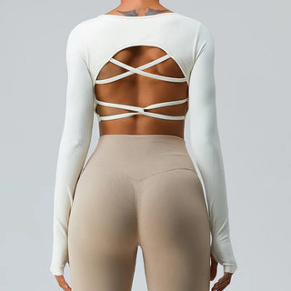 Tina Cross Back Longsleeve Top