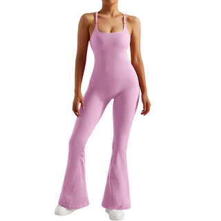 Mel Back Cross Flared Jumpsuit