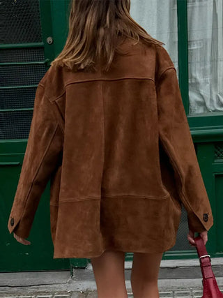 Sarah Suede Oversized Jacket