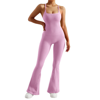 Mel Back Cross Flared Jumpsuit