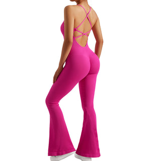 Mel Back Cross Flared Jumpsuit