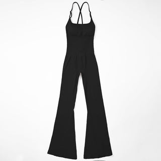 Mel Back Cross Flared Jumpsuit