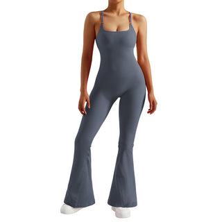 Mel Back Cross Flared Jumpsuit