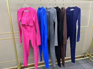 Essential Longsleeve Backless Jumpsuit