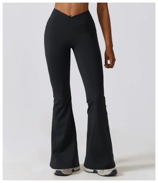 Amber Side Pockets Flared Leggings