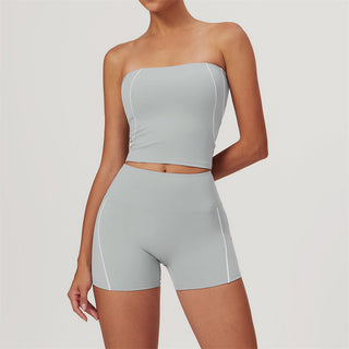 Celeste Panel Tube Top & Shorts Set