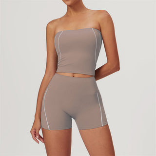 Celeste Panel Tube Top & Shorts Set