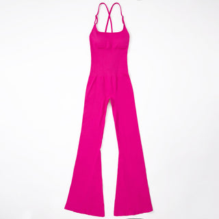 Mel Back Cross Flared Jumpsuit